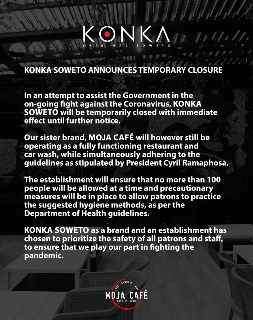 Konka Soweto to close while it prepares for the new home